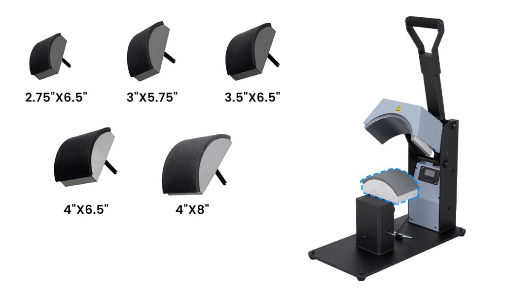 Cap Press with Interchangeable Platens
