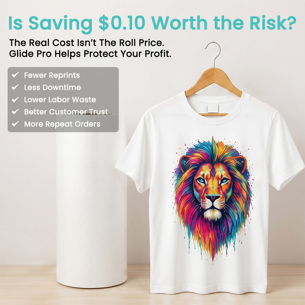 Color Prime® Glide Pro Hot Peel DTF Film Roll - Double Side Coated - Image 6