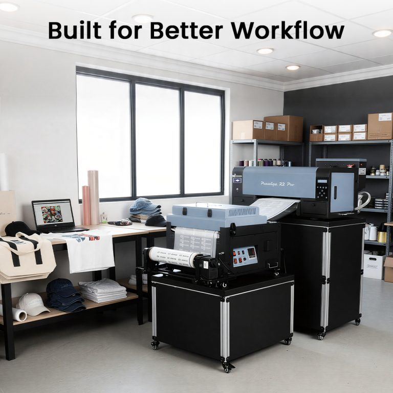 Hand Printer Table Modified PrintPro™ Table Stand & Storage Cabinet For DTF Printers & Presses ...