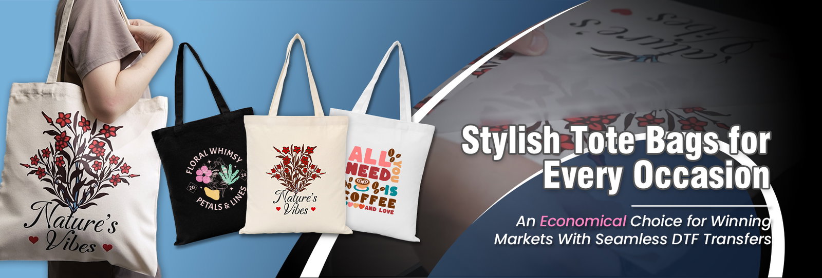 DTF Tote Bags Blanks