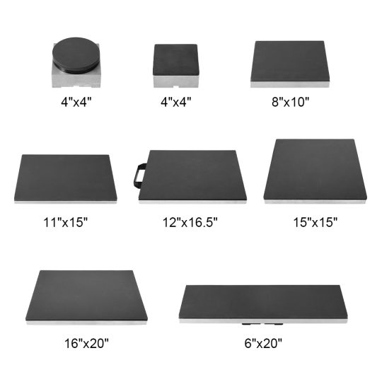 Interchangeable heat press platens