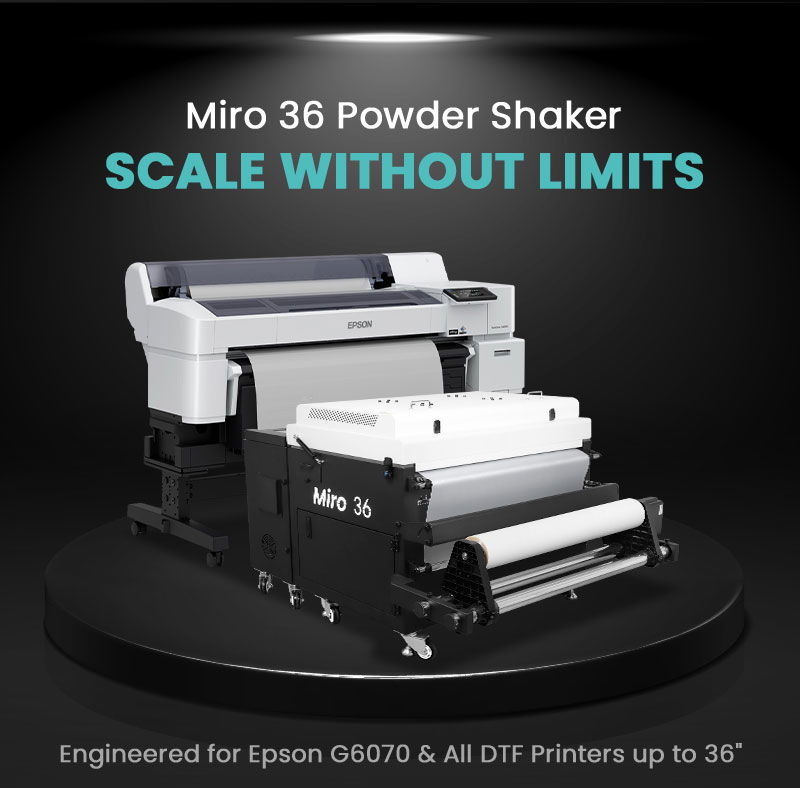Miro 36 DTF Powder Shaker & Dryer - High-Efficiency Curing | DTF