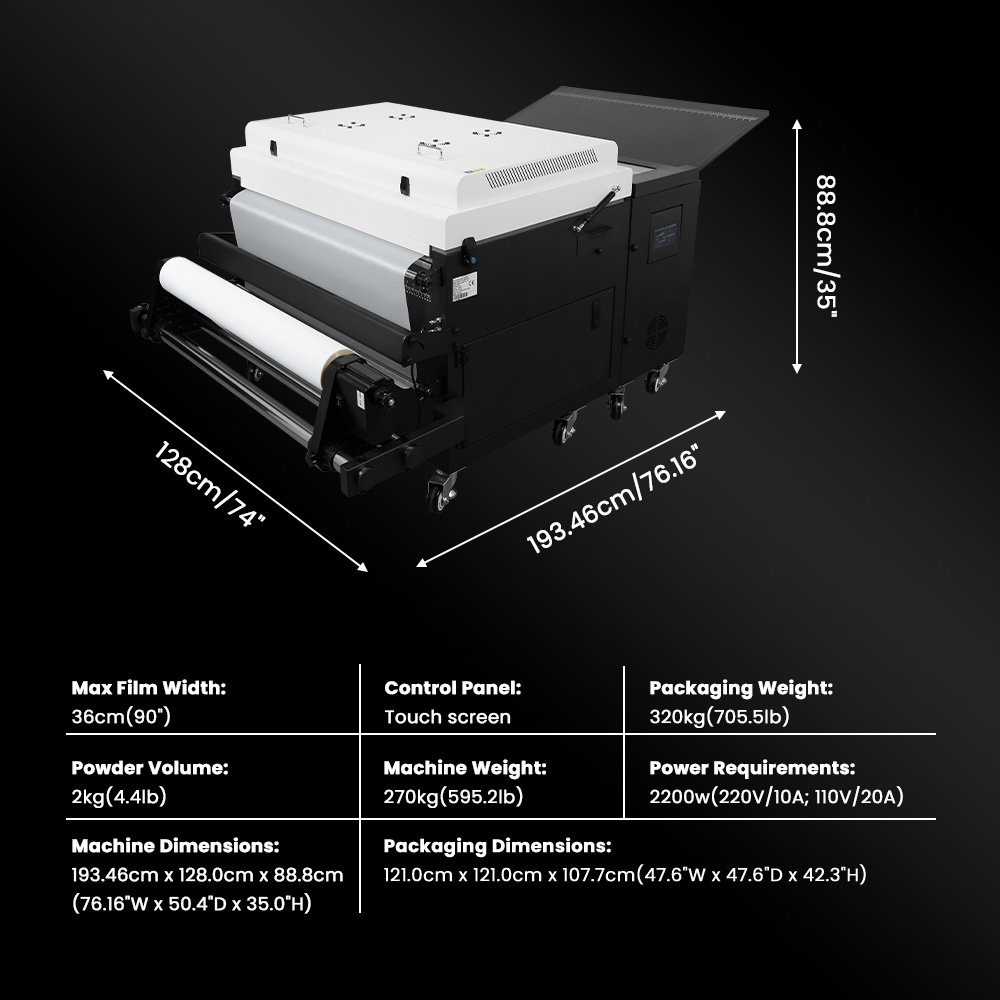 Miro 36 DTF Powder Shaker & Dryer - High-Efficiency Curing | DTF