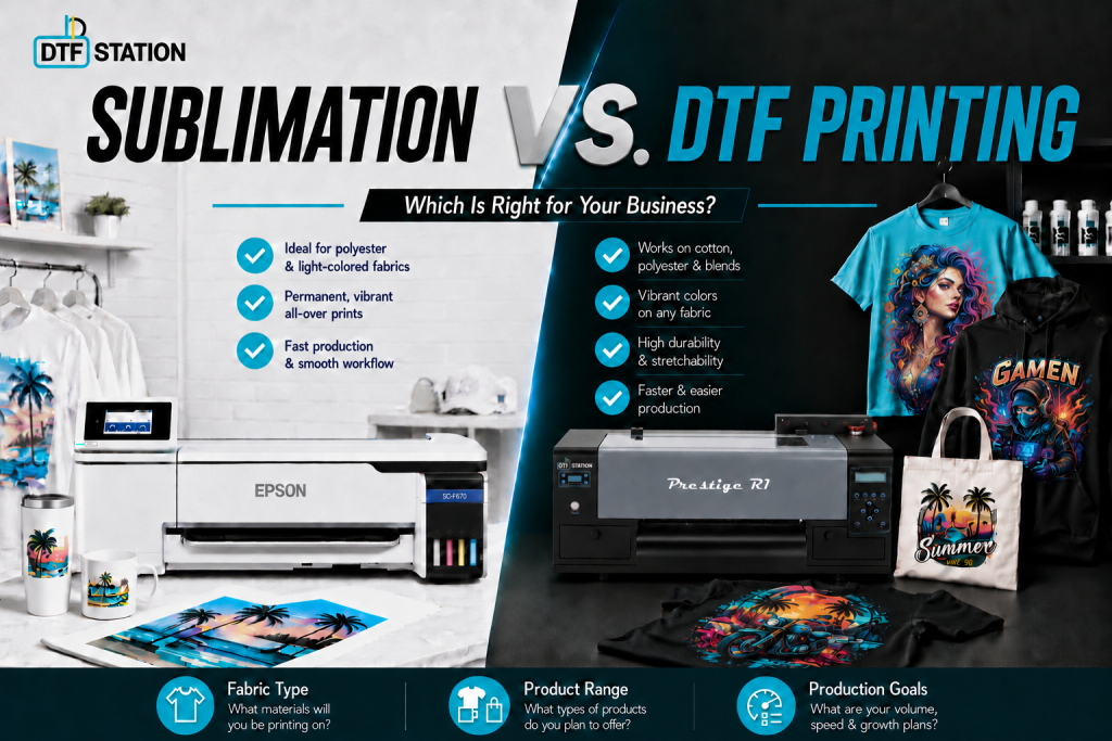 DTF VS Sublimation Printing