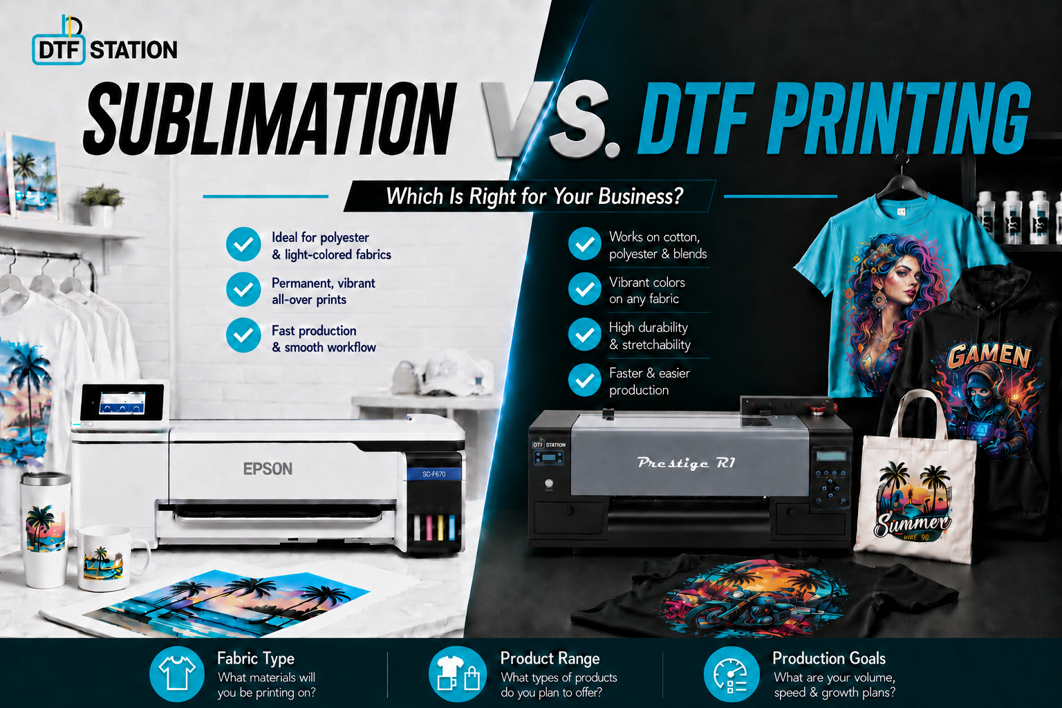 DTF VS Sublimation Printing