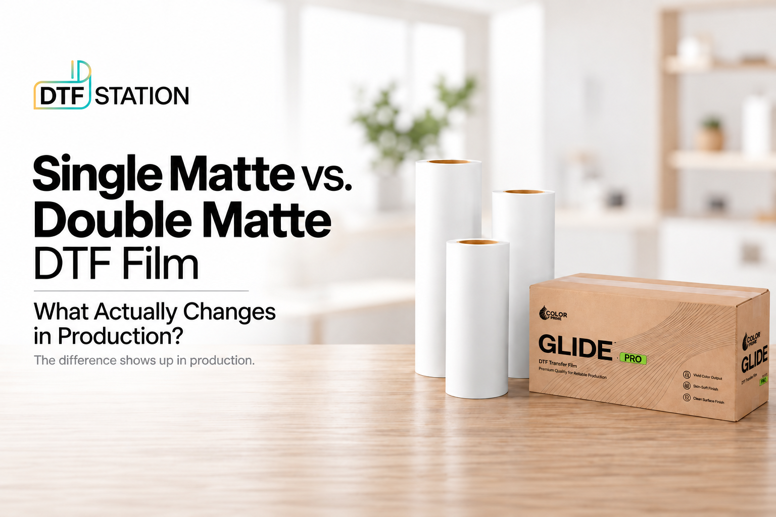 Single Matte VS double matte DTF Film